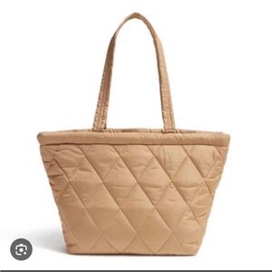 NWT Vera Bradley Small East West Tote Ultralight Tigers Eye Neutral Tan Nude